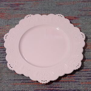 Ashland Pink Floral Lace Dinner Plate